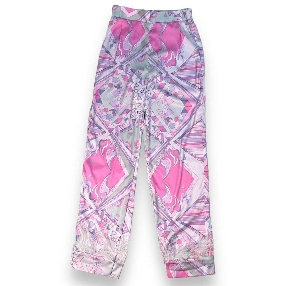Oceanus Swimwear Pants Small Silky Ostrich Feather